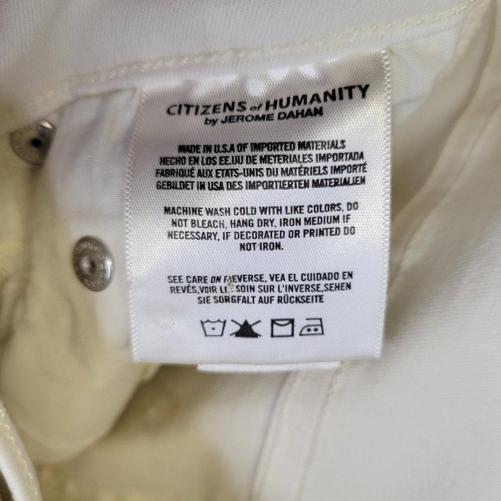 Citizens Of Humanity Women's Size 24 Jeans Ivory Rocket Ankle Skinny - Picture 6 of 7